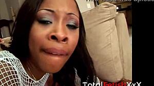 damn, these sexy black babes get drilled in every hole by white studs!