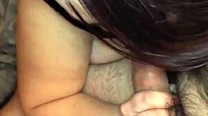 Redhead amateur with big tits sucks monster cock homemade