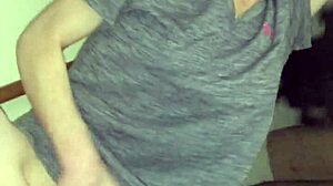 wife rubbing her shaved pussy on the stairs 😍