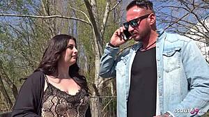 Hey, watch me bang chubby Elisa at this street casting!