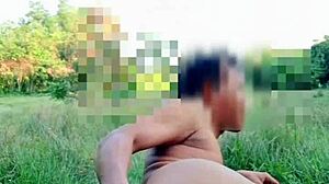 myanmar gay twink gets naked outdoor anal fucking, he shares excitedly.