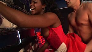 Stunning Black Beauty in Lingerie Gets Her Shaved Pussy Pounded Hard