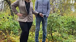 Craving to Dominate Stepmom's Big Ass in Kinky Outdoor Play