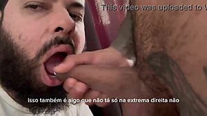 Homem barbudo chupa 41 paus: mamada completa no red?