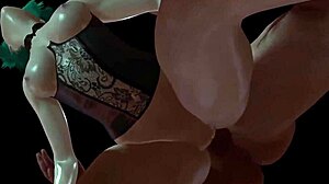 Hot green-haired girl gets doggystyle assfucking in 3d porn 😍