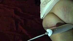 gigi explores intense anal play with a hitachi and plug in her amateur session.