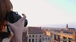 European MILF bent over for POV doggystyle anal slam