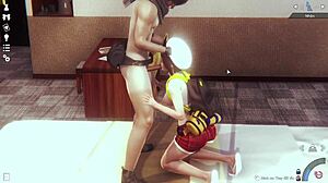 suggestive anime czech girl engaging in outdoor masturbation with hentai elements