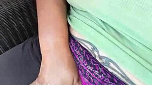 i'm playing with my feet and pussy