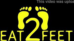 Petite teen struts in high heels at park