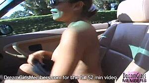 狂野拉丁妹在公共高尔夫球场闪现剃光小穴