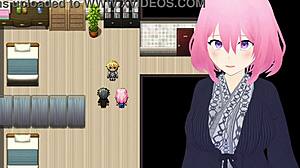 in this hentai game, she embraces her lust through cuckold play with toys and fingering part 1