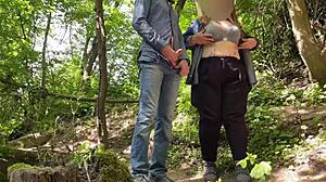 milf's big tits made me cum outdoors