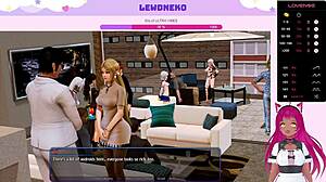 哇！Vtuber Lewdneko作为可爱女仆支配后宫酒店！