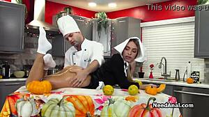 Assistant Gets Ass Fucked by Lucky Chef