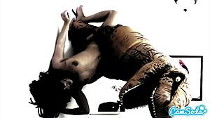 lesbian latina step sister gets fucked by teen in dorm r