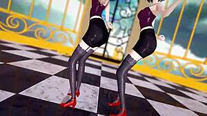 Hololive girls dance Jaipur style in MMD