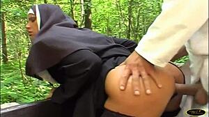 Brunette Fucked Hard by Doctor at Cemetery in Wild Encounter