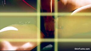 Skin Diamond Enjoys Lesbian Sex with Ebony Babe