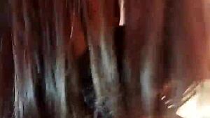 Latina stepsister with big tits rides cowgirl and moans deliciously while sucking cock