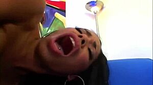 Naughty latina fucking wild her tight pussy