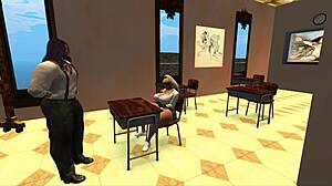 Quantum Lust Ep 2: Intense Classroom Fucking with Big Tits and Orgasm