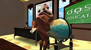 Quantum Lust Ep 2: Intense Classroom Fucking with Big Tits and Orgasm