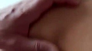 couple enjoying amateur sex with cum on ass