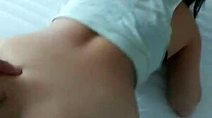 couple enjoying amateur sex with cum on ass