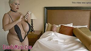 silicone boobs clash with silicone cock and balls in creampie