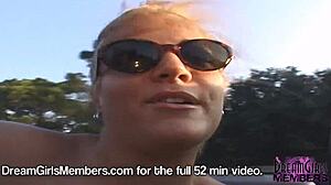 Tish Strips Down, Showing Perfect Ass in Public Spot