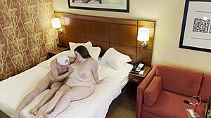 Sucking massive boobs of hot curvy bbw