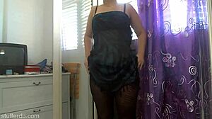 The sexy thick girl displayed her growing body.