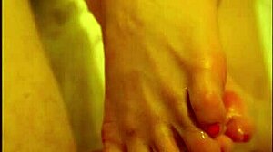 Koto gives detailed footjob with her feet