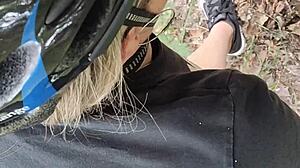 cycling by the river caught on cam wow!