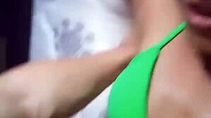 blonde enjoys barbecue and intimate moments