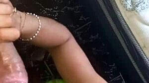 blonde enjoys barbecue and intimate moments