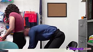 Curly-haired Anger gets her nice ass pounded good