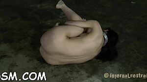 bizarre bdsm tube with bound pussy and sloppy blowjob 😈