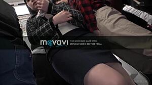 Unexpected Shemale Cumshot Surprise on a Wild Train Ride