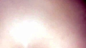 is the hot babe fucking outdoors in public?