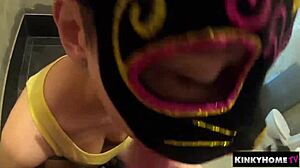 Blonde Skinny Girl Sucks Big Cock and Swallows Cum