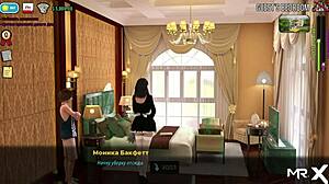 fashionbusiness peeks at panties in this hentai scene