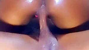Black dick lover rides big black cock passionately 😍