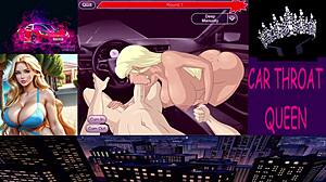 Blonde Anime Girl Deepthroats In Car