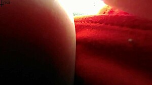 tiny man hides in unaware giantess's huge tits from husband