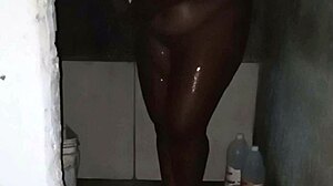 Married Woman Takes a Bath, Arousing View of Her Wet Intimate Area.