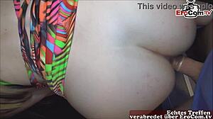 German Girl's First Car Pickup Turns Steamy