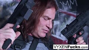 Sexy Vyxen and Gabby Dress Up for Wild Hardcore Orgy Fun