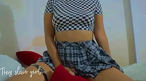 Young woman uses dildo for self-pleasure in usa